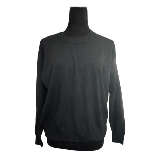 Tahari Crew Neck Sweater Black - Picture 2 of 7